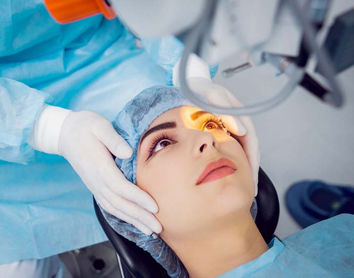 woman taking surgery at Prestige Laser & Cataract Institute